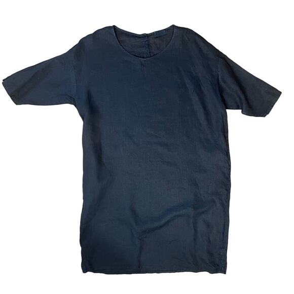 CP Shades Black Oversized 100% Linen Caftan Tunic Dress Size XS X-Small - Picture 9 of 9